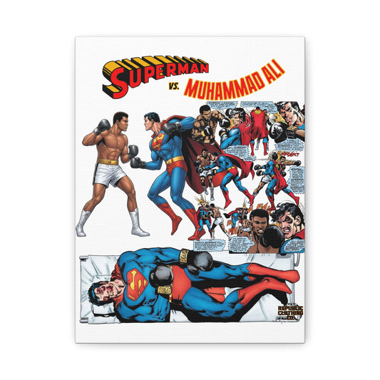 Superman vs. Muhammad Ali Matte Canvas, 1.25"