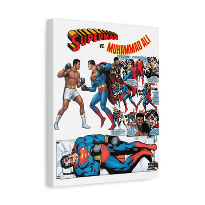 Superman vs. Muhammad Ali Matte Canvas, 1.25"
