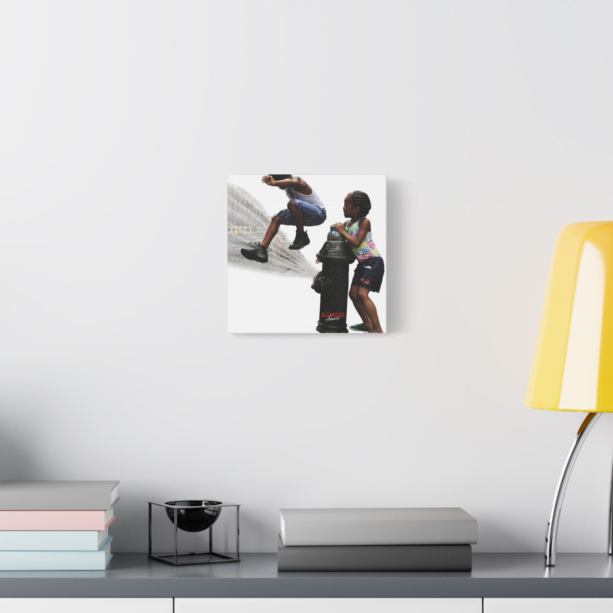 Fire Hydrant Fun Matte Canvas Print