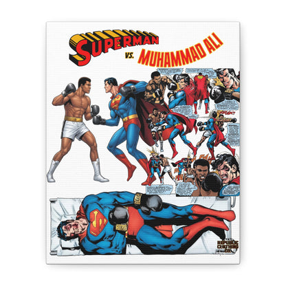 Superman vs. Muhammad Ali Matte Canvas, 1.25"
