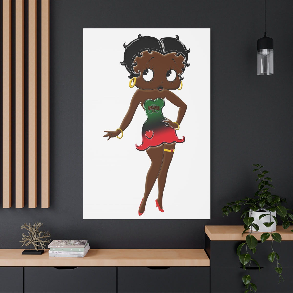 Betty Boop Matte Canvas, 1.25"