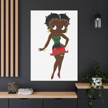 Betty Boop Matte Canvas, 1.25"