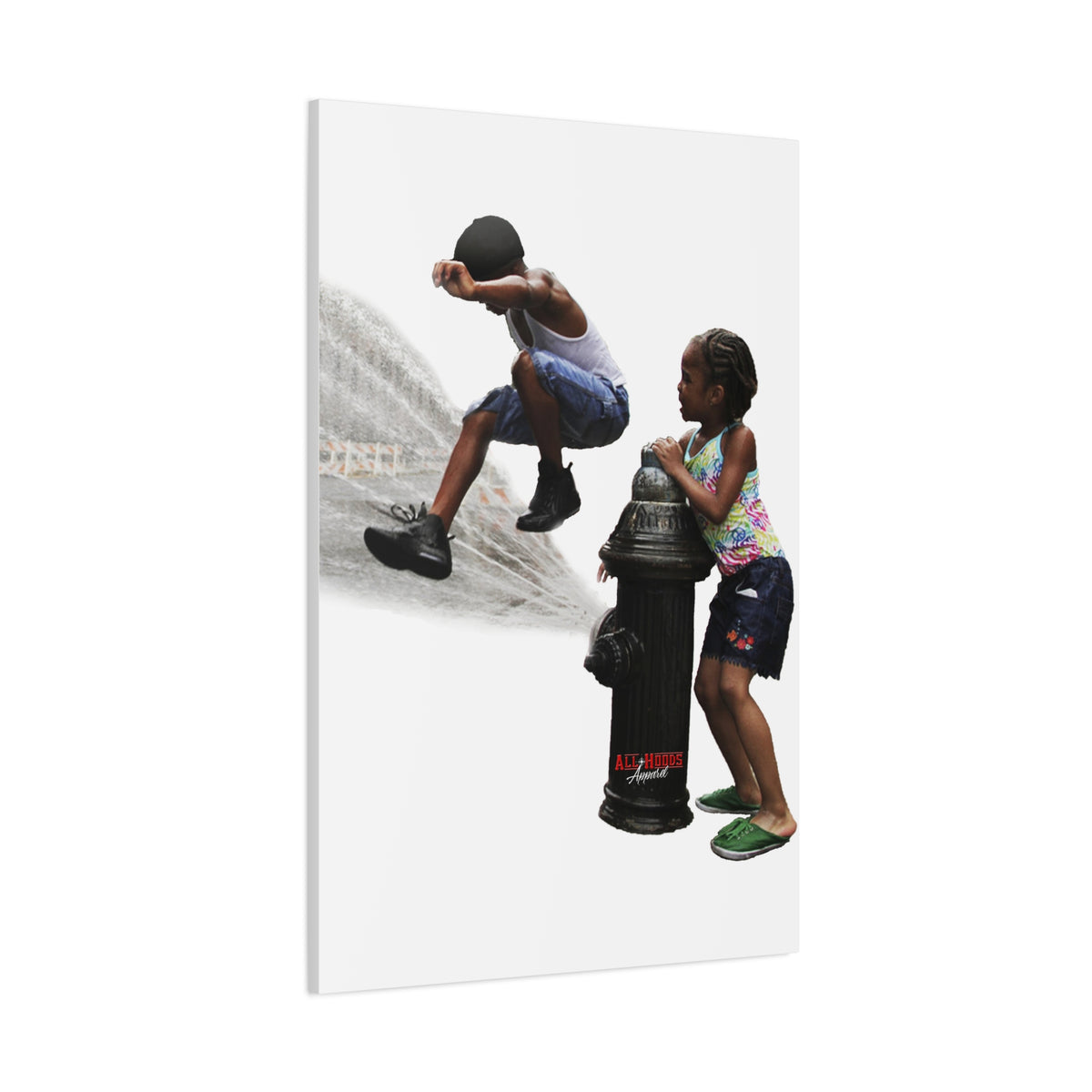 Fire Hydrant Fun Matte Canvas Print