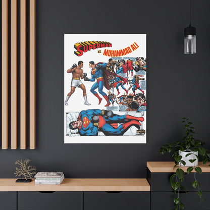 Superman vs. Muhammad Ali Matte Canvas, 1.25"
