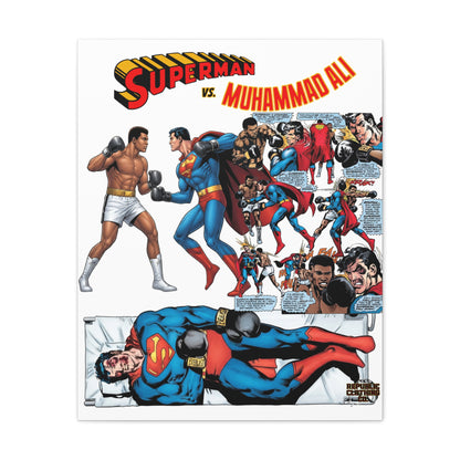 Superman vs. Muhammad Ali Matte Canvas, 1.25"