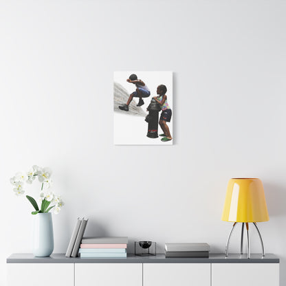 Fire Hydrant Fun Matte Canvas Print
