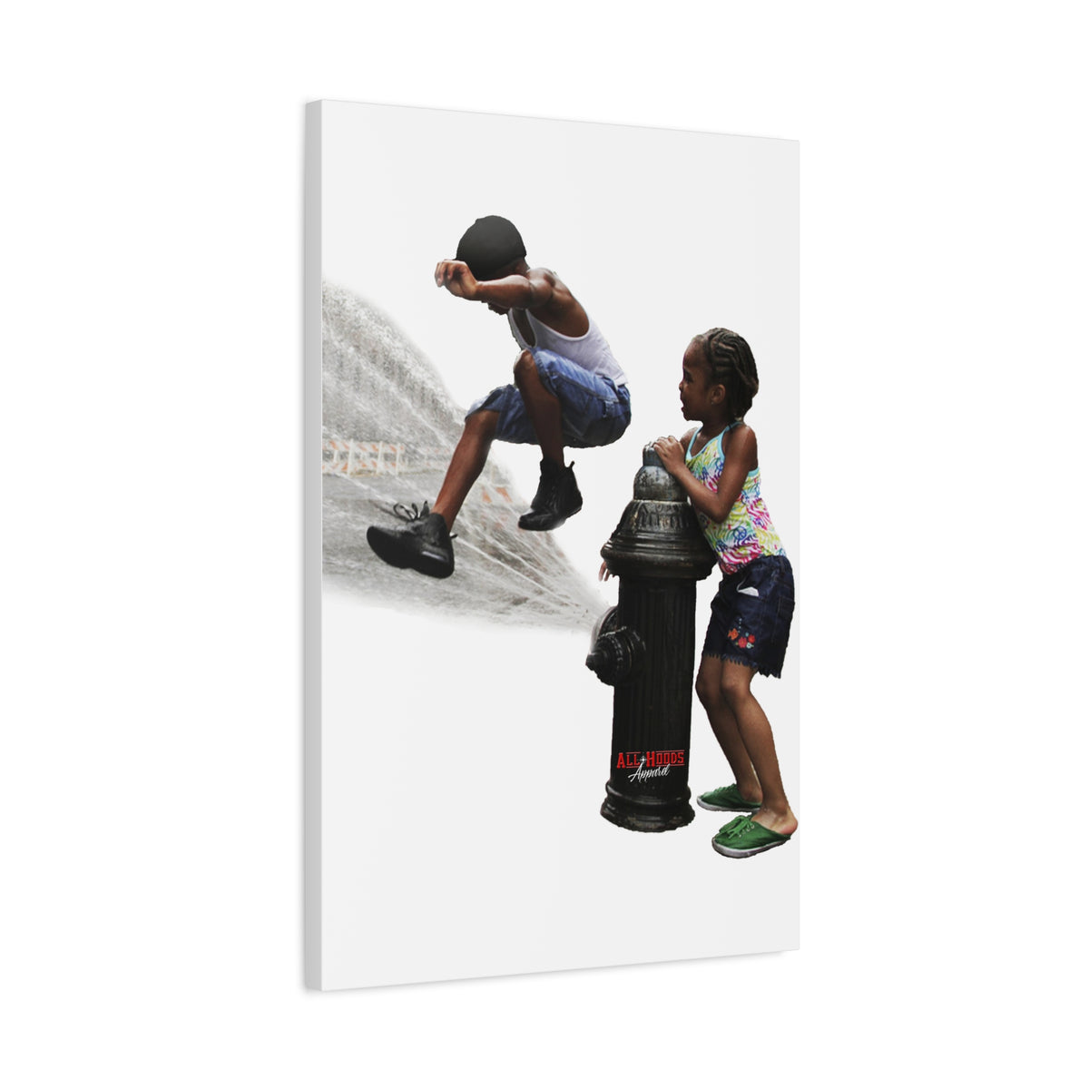 Fire Hydrant Fun Matte Canvas Print