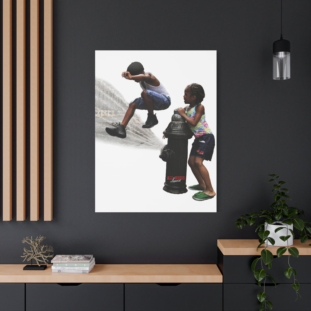 Fire Hydrant Fun Matte Canvas Print