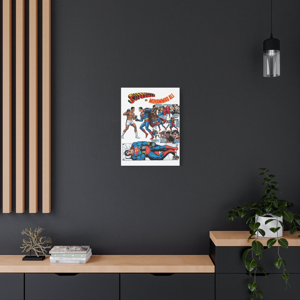 Superman vs. Muhammad Ali Matte Canvas, 1.25"