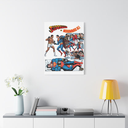 Superman vs. Muhammad Ali Matte Canvas, 1.25"