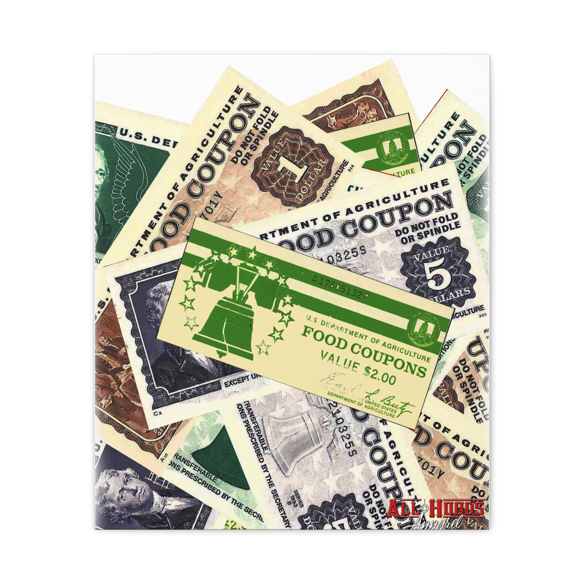 Food Stamps Matte Canvas, 1.25"