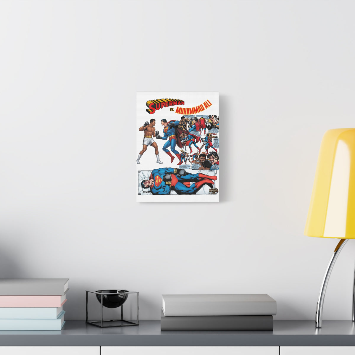 Superman vs. Muhammad Ali Matte Canvas, 1.25"
