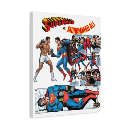 Superman vs. Muhammad Ali Matte Canvas, 1.25"