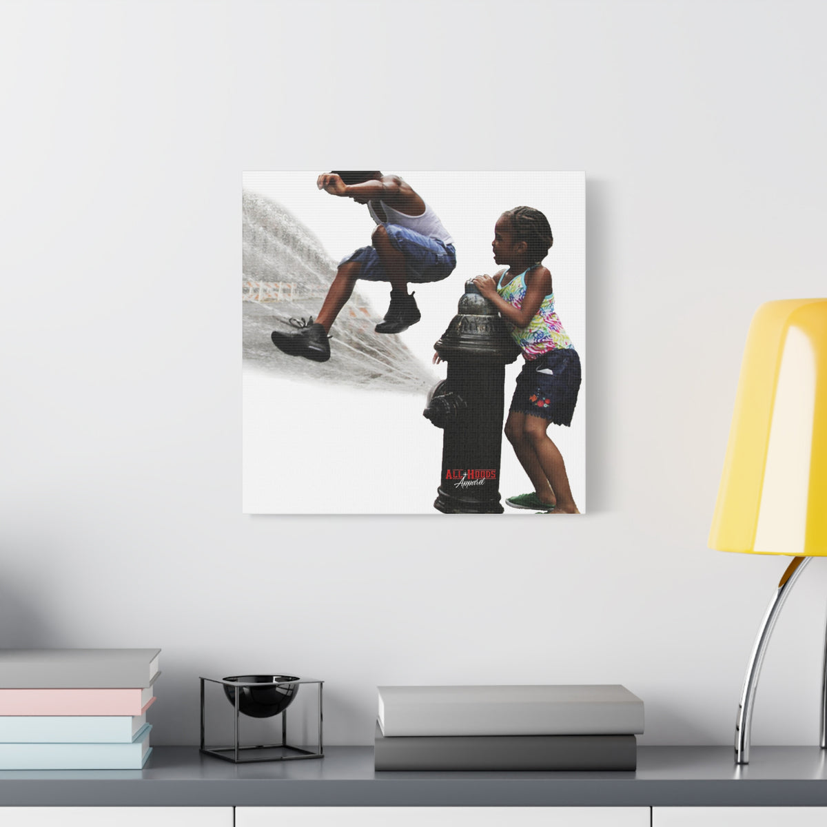 Fire Hydrant Fun Matte Canvas Print