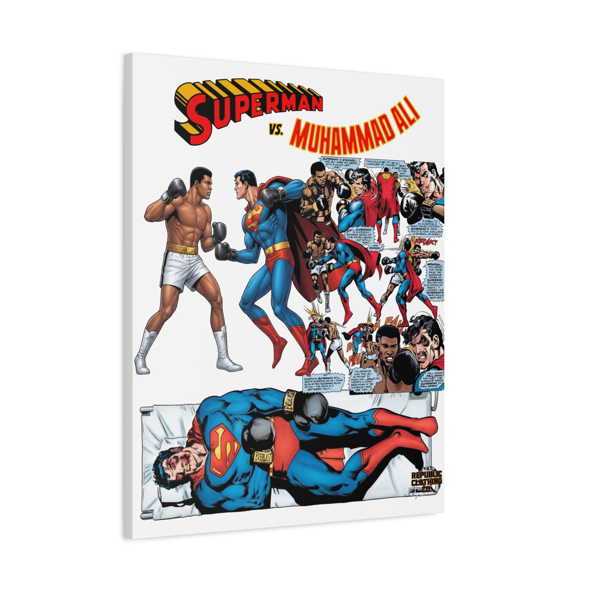 Superman vs. Muhammad Ali Matte Canvas, 1.25"