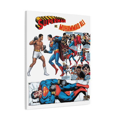 Superman vs. Muhammad Ali Matte Canvas, 1.25"