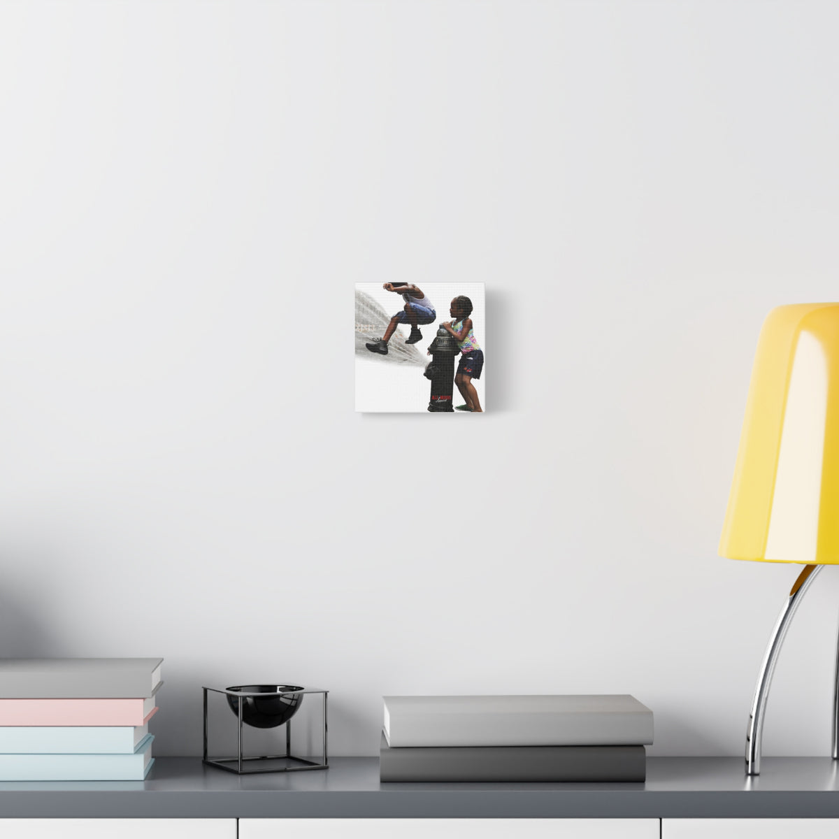 Fire Hydrant Fun Matte Canvas Print