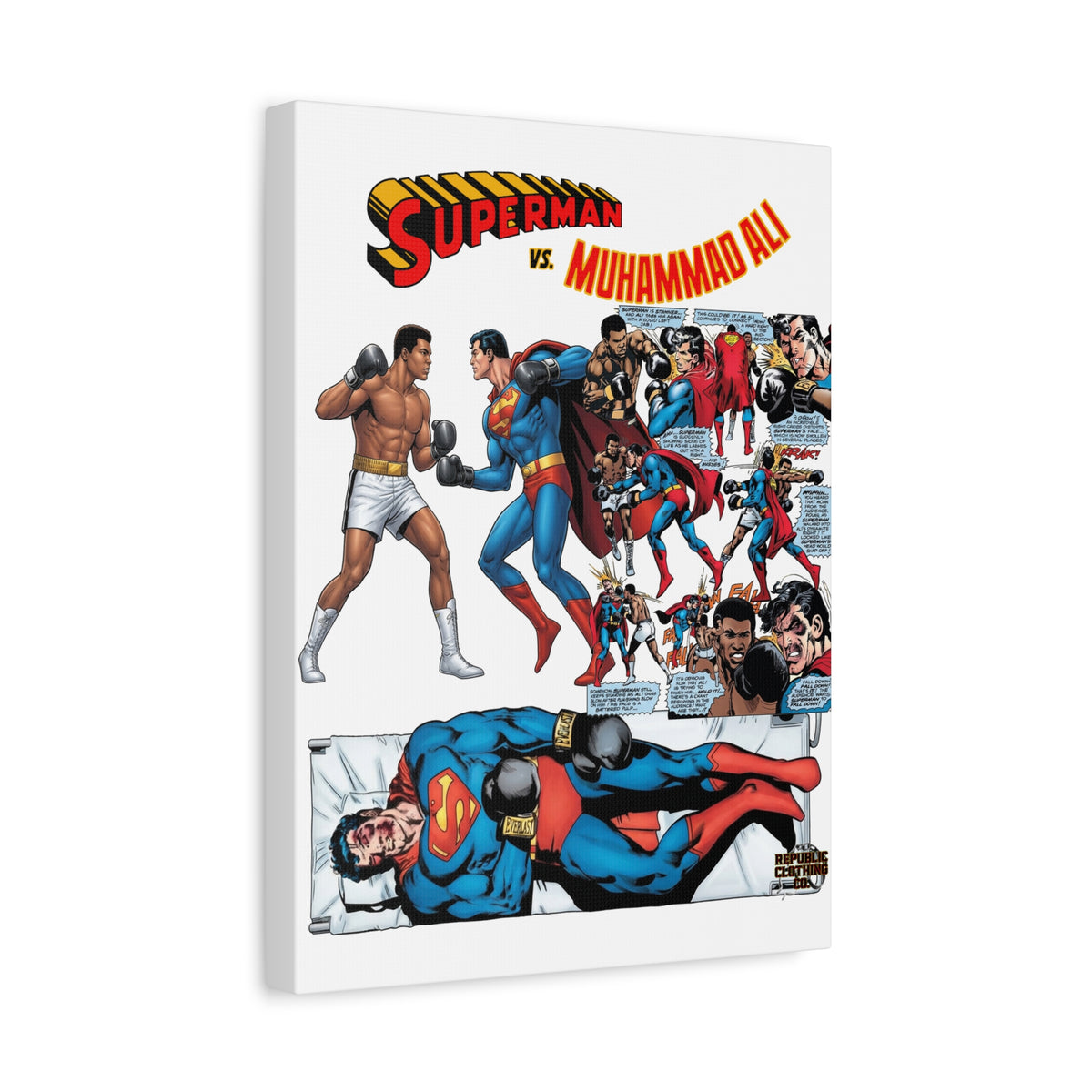 Superman vs. Muhammad Ali Matte Canvas, 1.25"
