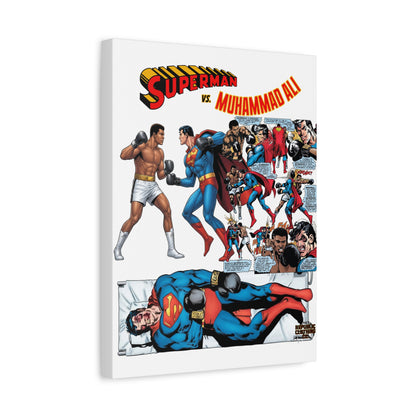 Superman vs. Muhammad Ali Matte Canvas, 1.25"