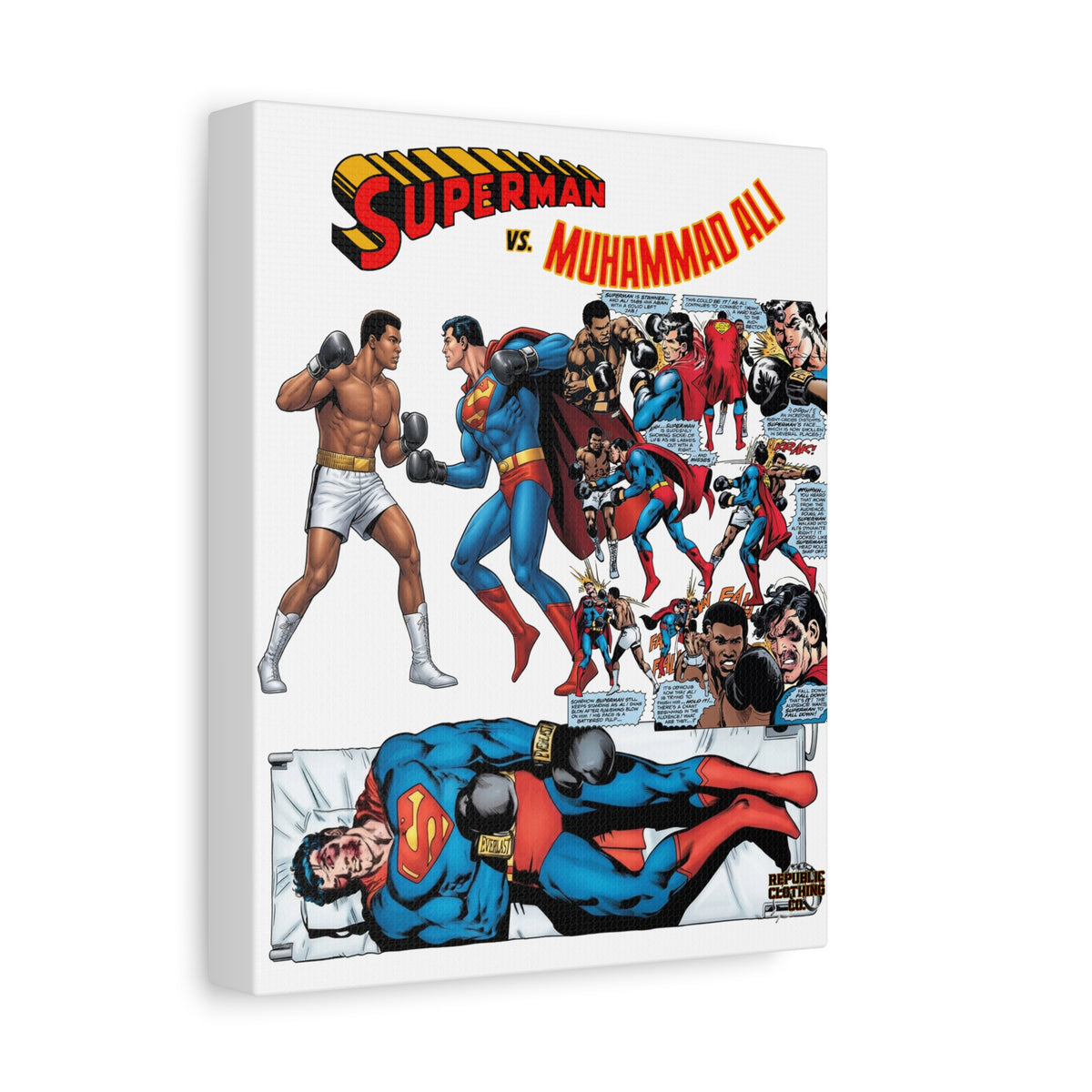 Superman vs. Muhammad Ali Matte Canvas, 1.25"