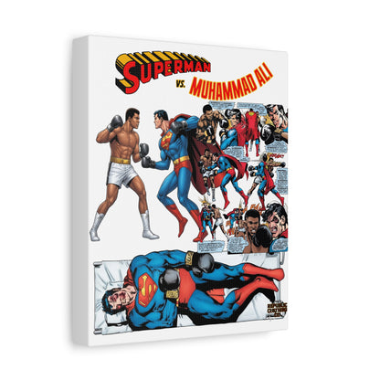 Superman vs. Muhammad Ali Matte Canvas, 1.25"