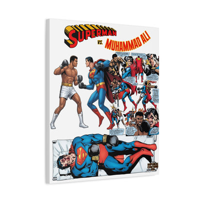 Superman vs. Muhammad Ali Matte Canvas, 1.25"
