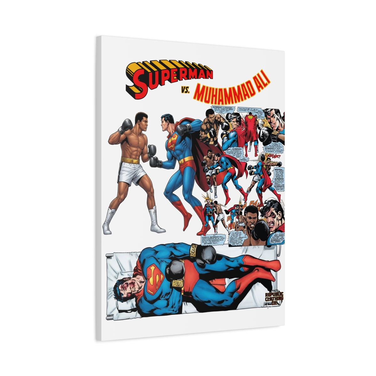 Superman vs. Muhammad Ali Matte Canvas, 1.25"