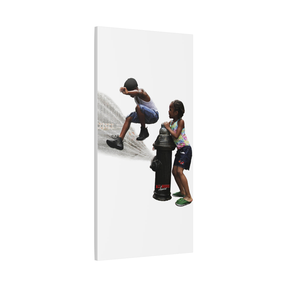Fire Hydrant Fun Matte Canvas Print