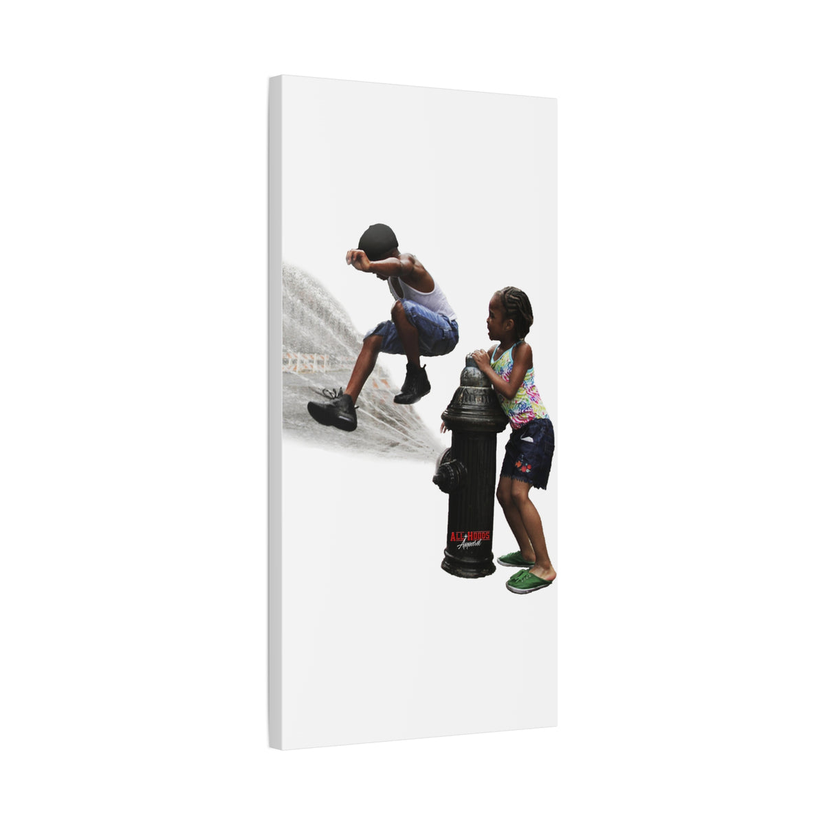 Fire Hydrant Fun Matte Canvas Print
