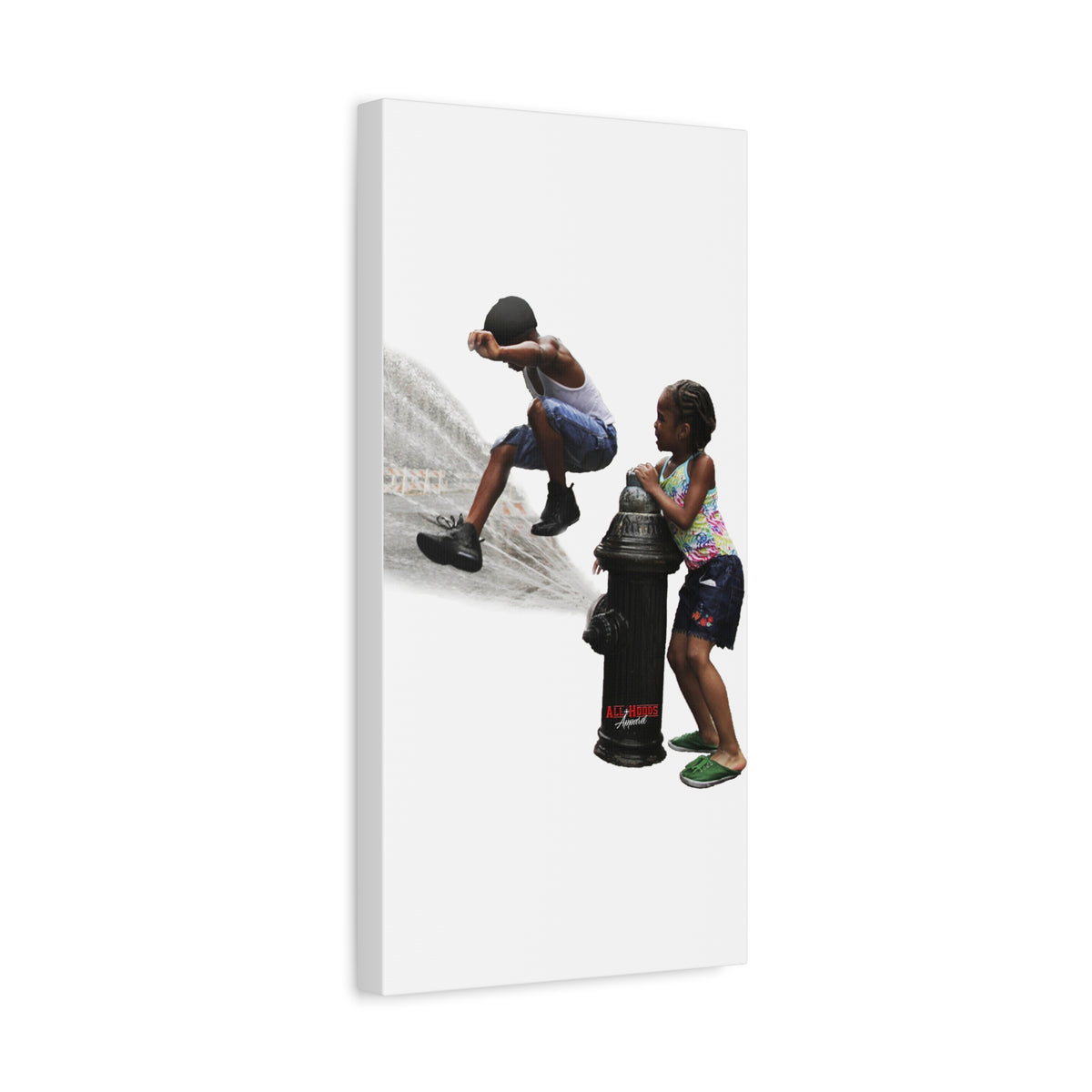 Fire Hydrant Fun Matte Canvas Print