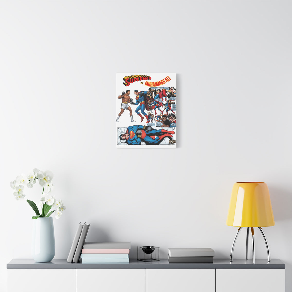 Superman vs. Muhammad Ali Matte Canvas, 1.25"