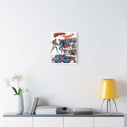 Superman vs. Muhammad Ali Matte Canvas, 1.25"