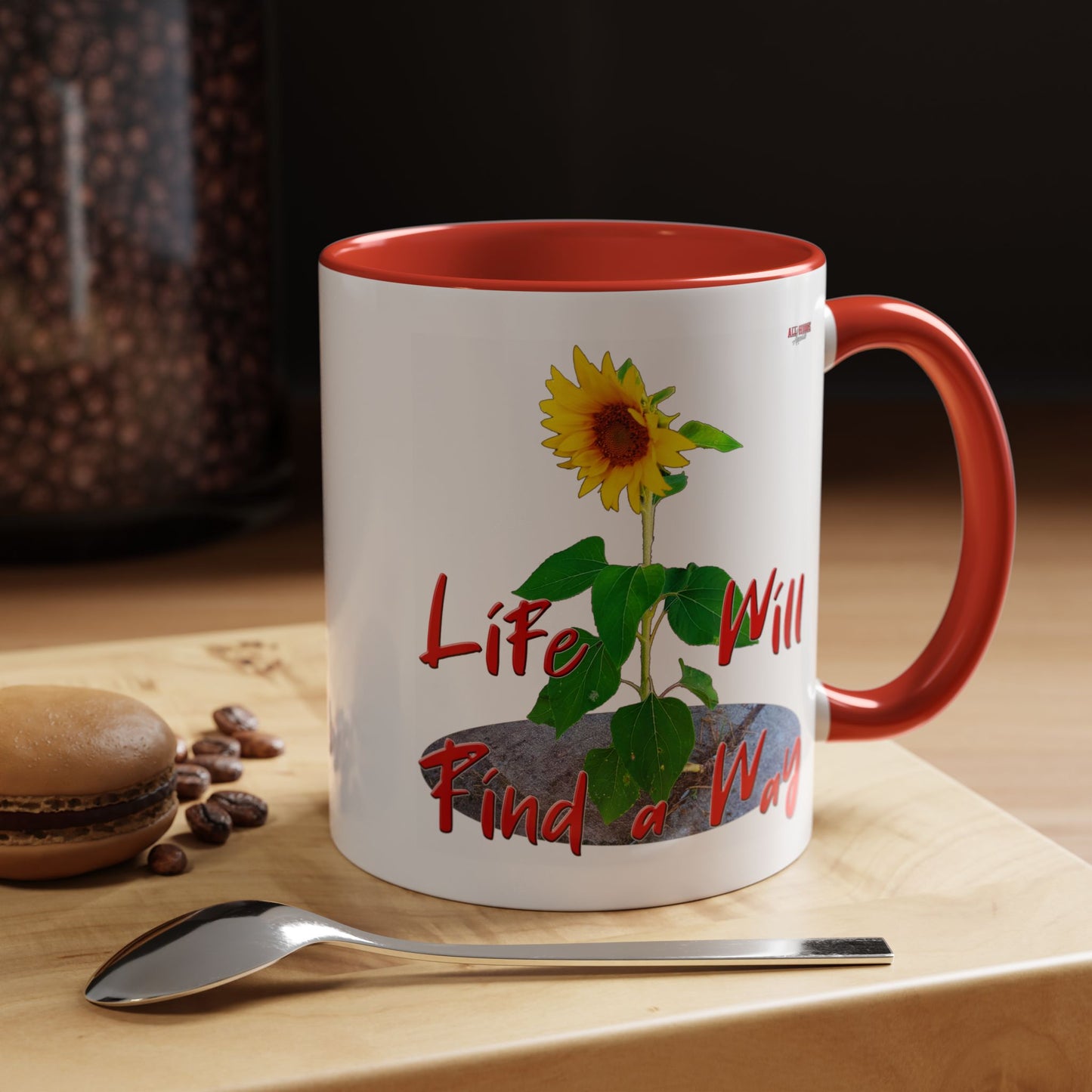 Concrete Sunflower Coffee Mug (11, 15oz)