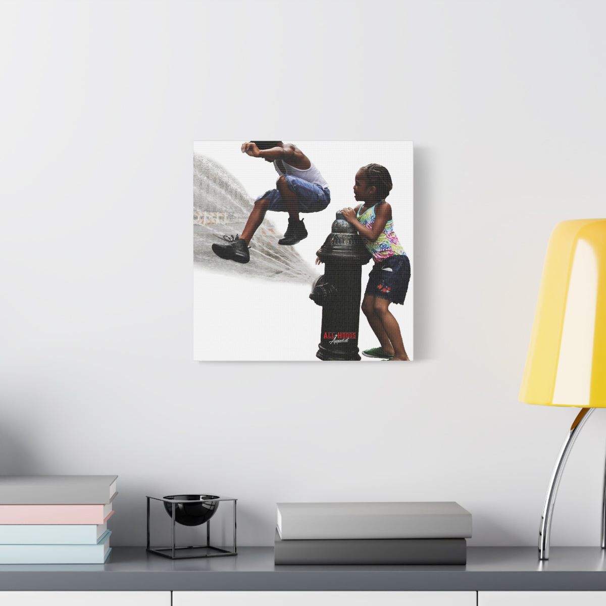 Fire Hydrant Fun Matte Canvas Print