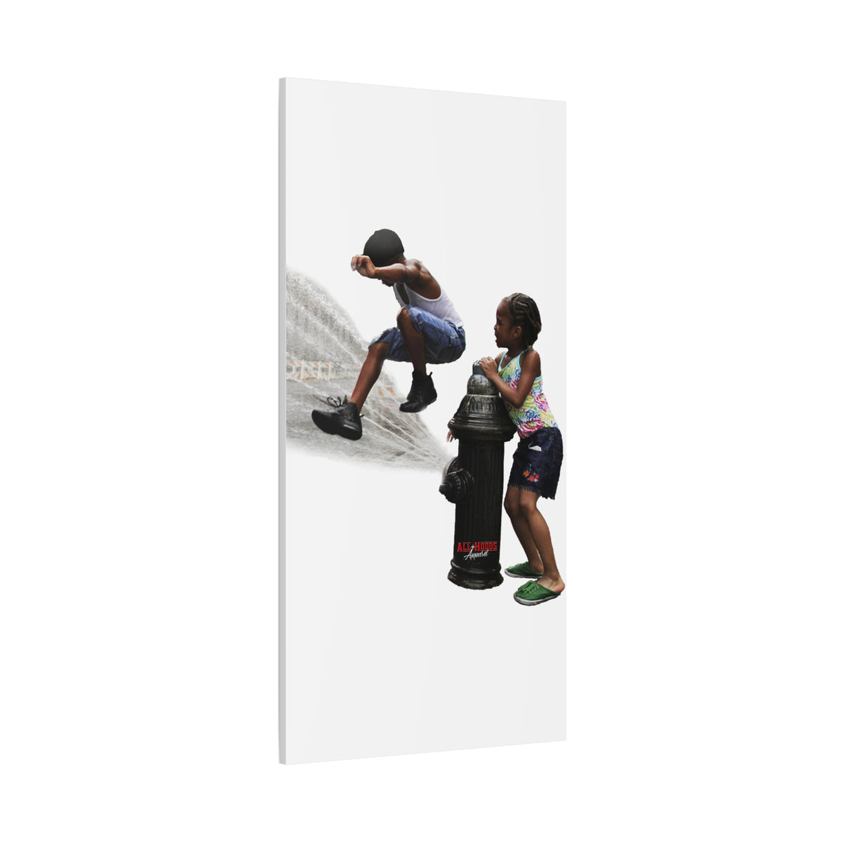 Fire Hydrant Fun Matte Canvas Print