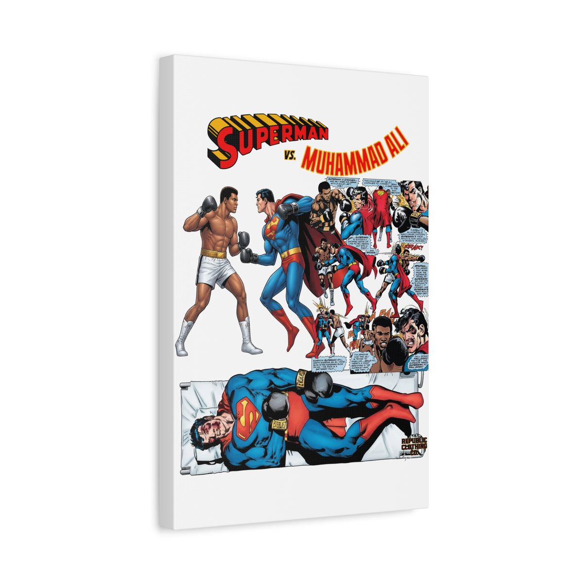 Superman vs. Muhammad Ali Matte Canvas, 1.25"