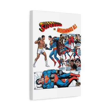 Superman vs. Muhammad Ali Matte Canvas, 1.25"