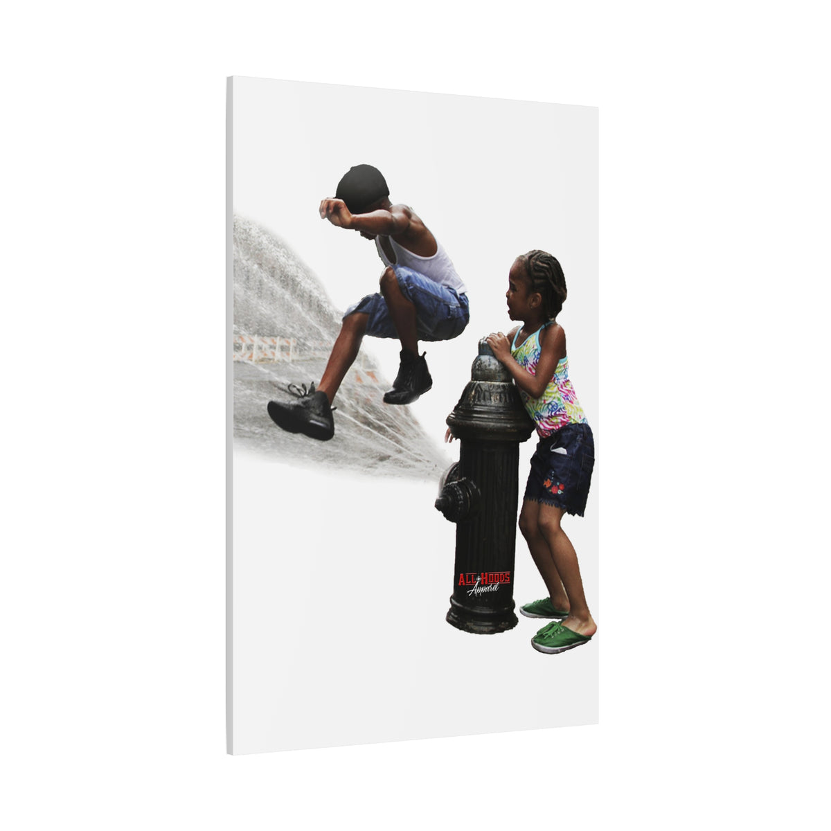 Fire Hydrant Fun Matte Canvas Print