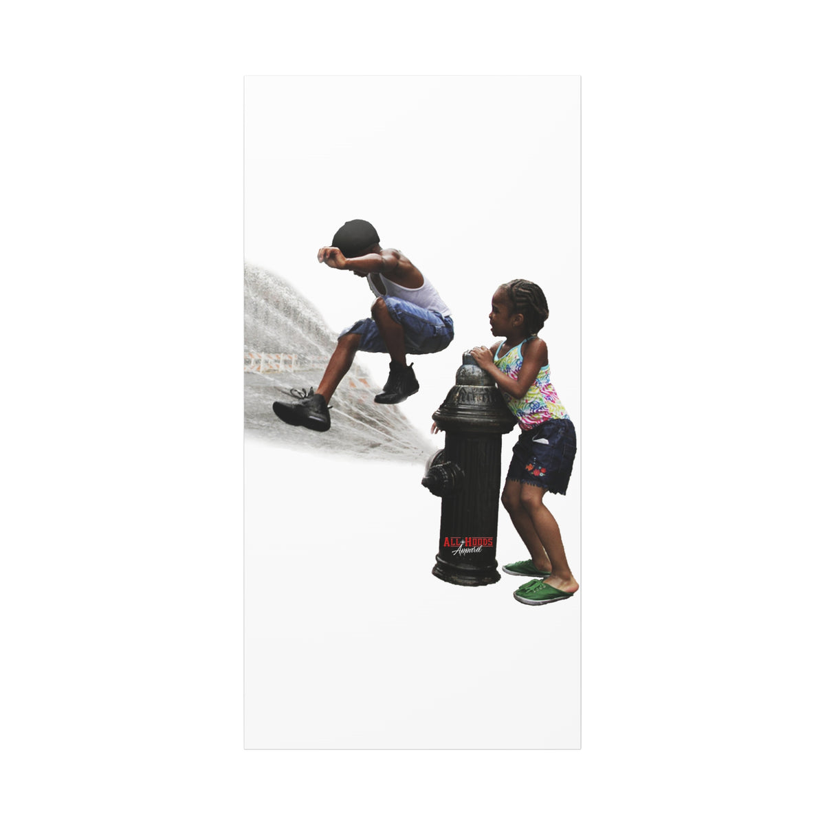 Fire Hydrant Fun Matte Canvas Print