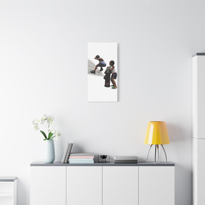 Fire Hydrant Fun Matte Canvas Print