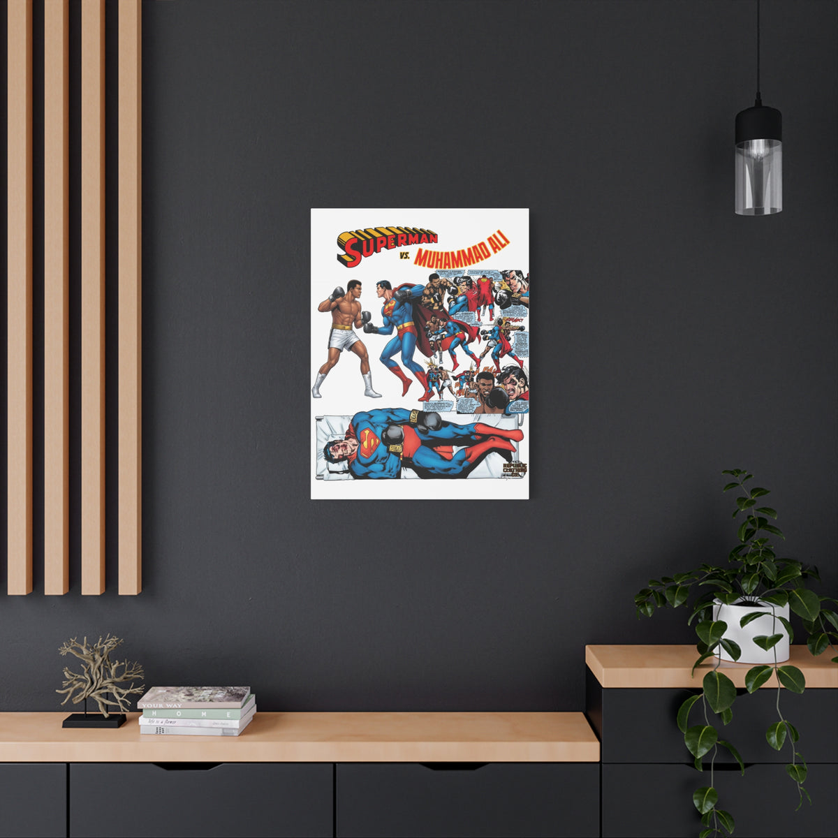 Superman vs. Muhammad Ali Matte Canvas, 1.25"