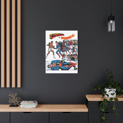 Superman vs. Muhammad Ali Matte Canvas, 1.25"