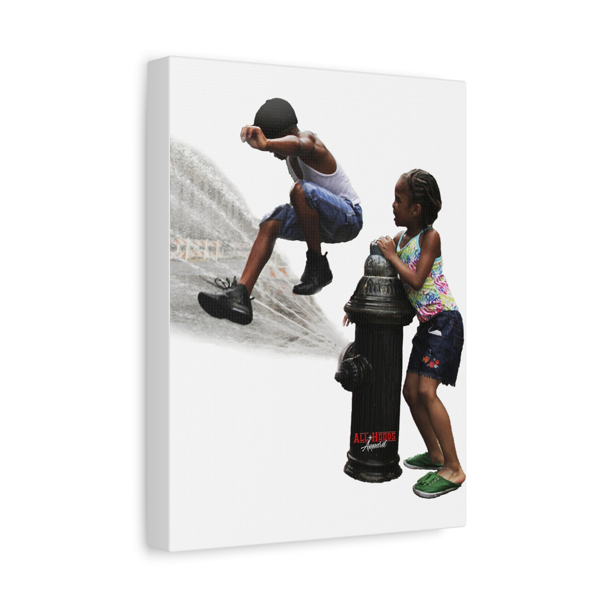 Fire Hydrant Fun Matte Canvas Print
