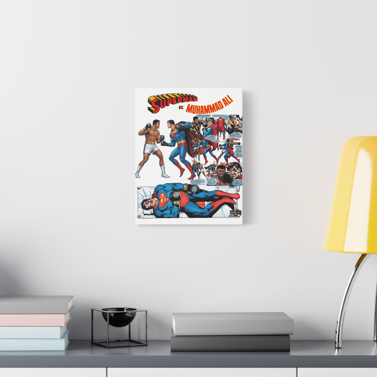 Superman vs. Muhammad Ali Matte Canvas, 1.25"