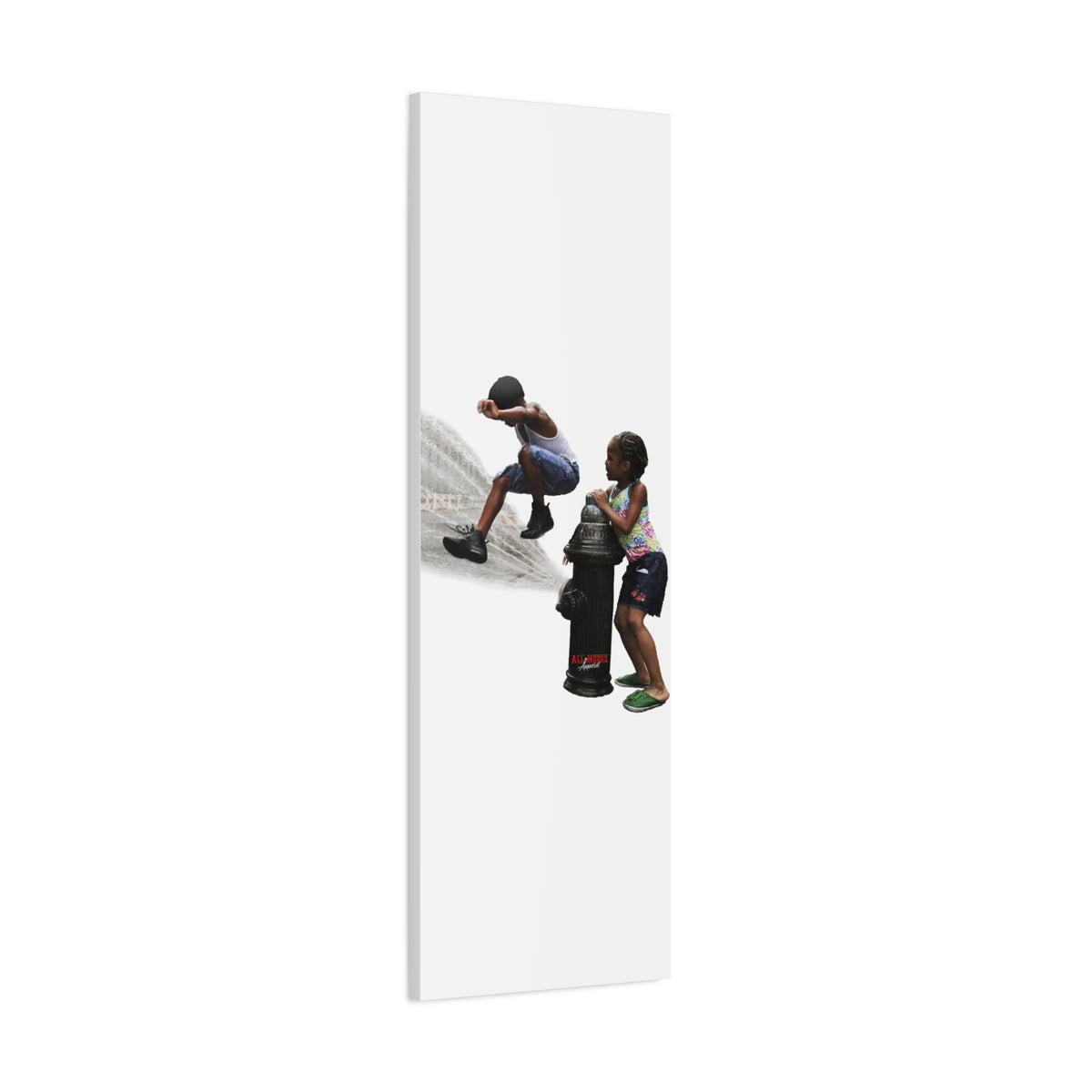 Fire Hydrant Fun Matte Canvas Print