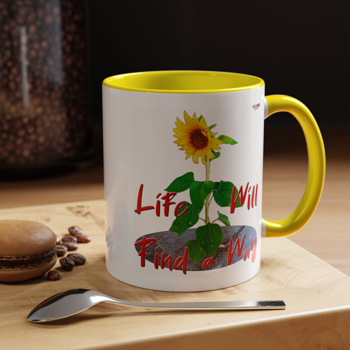 Concrete Sunflower Coffee Mug (11, 15oz)