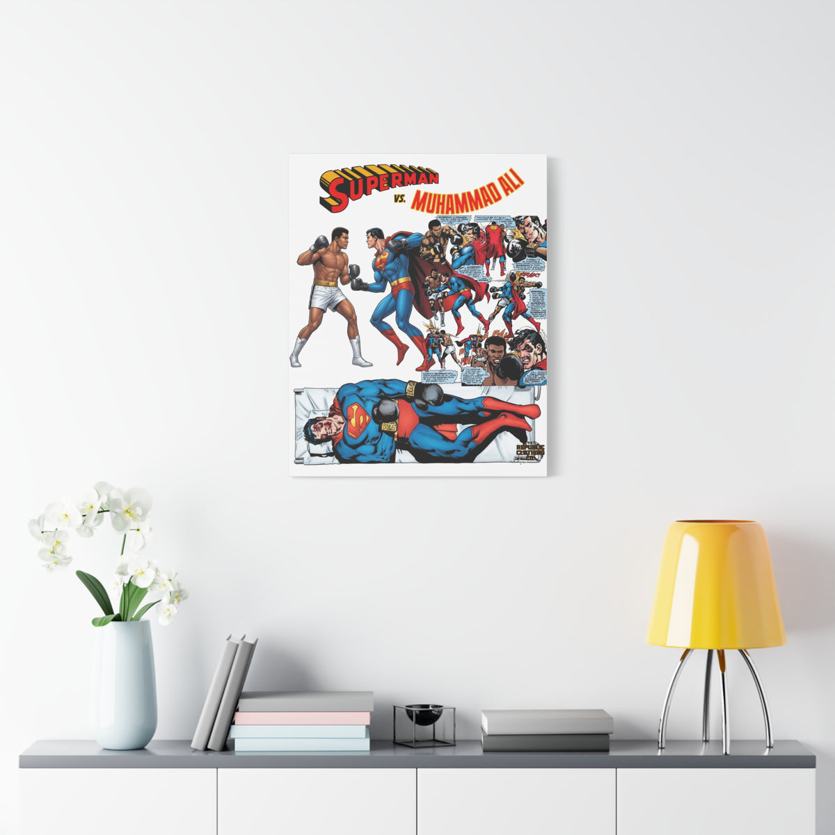Superman vs. Muhammad Ali Matte Canvas, 1.25"