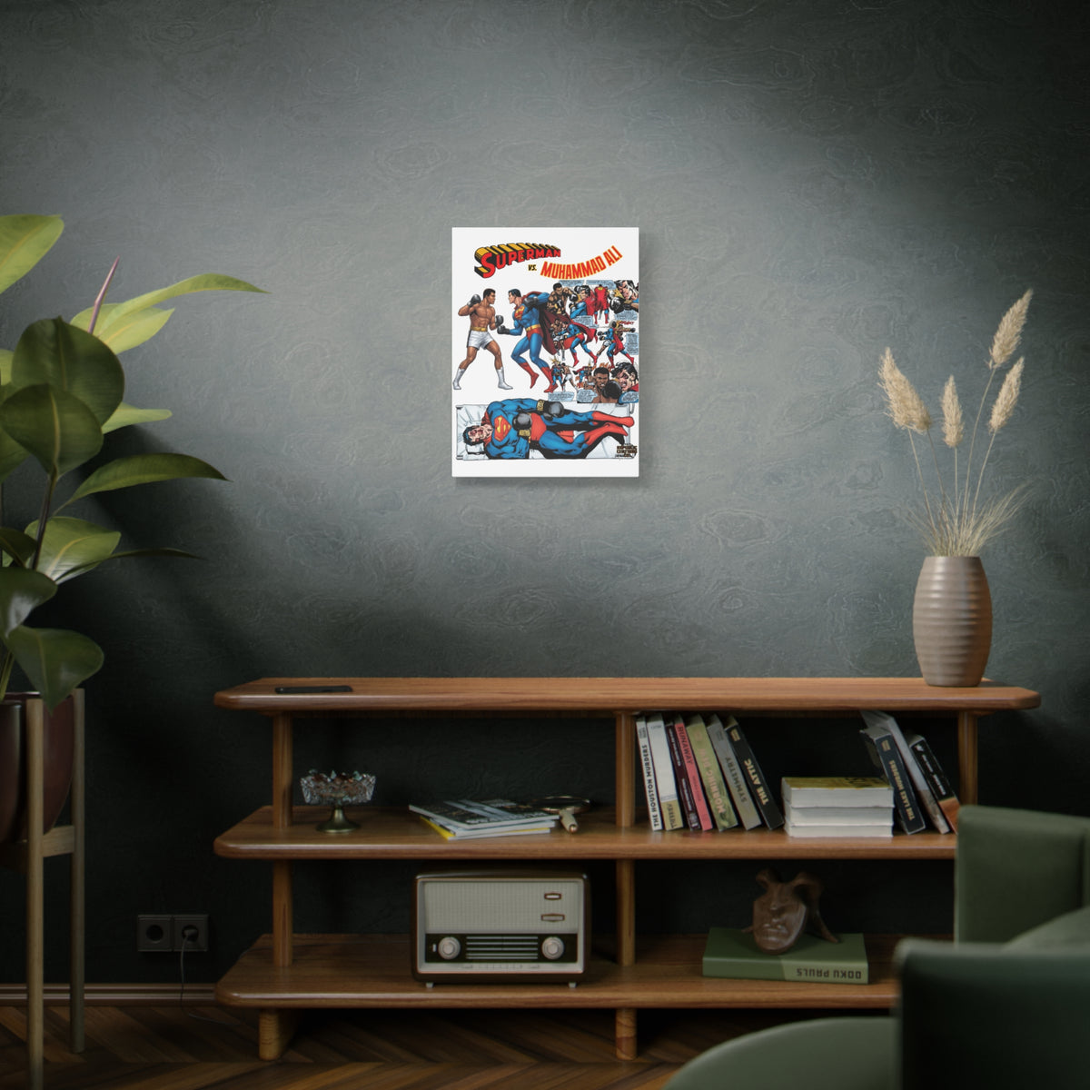 Superman vs. Muhammad Ali Matte Canvas, 1.25"