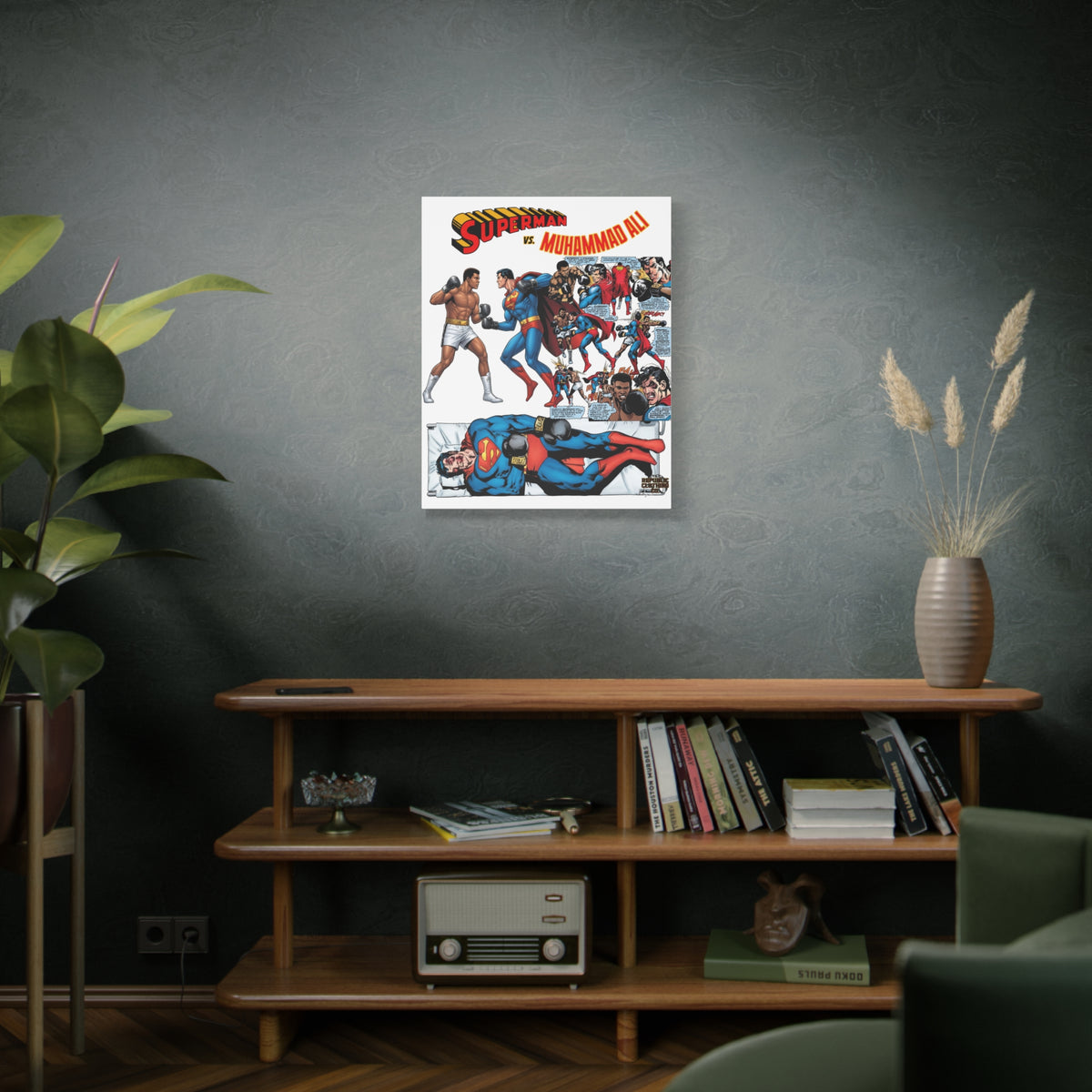 Superman vs. Muhammad Ali Matte Canvas, 1.25"
