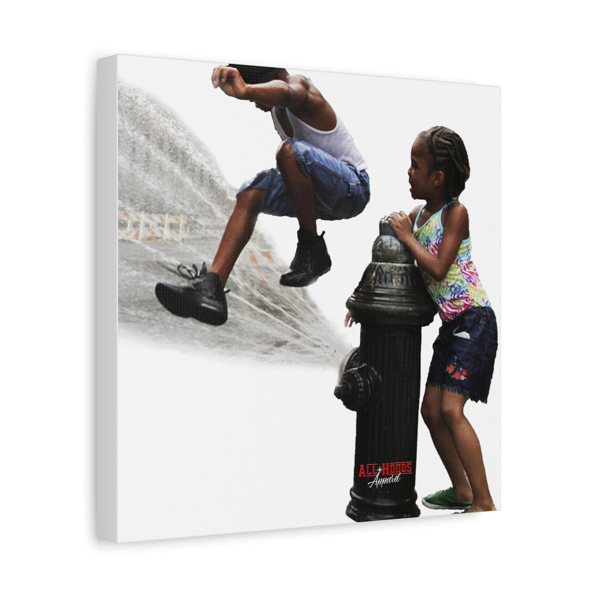 Fire Hydrant Fun Matte Canvas Print